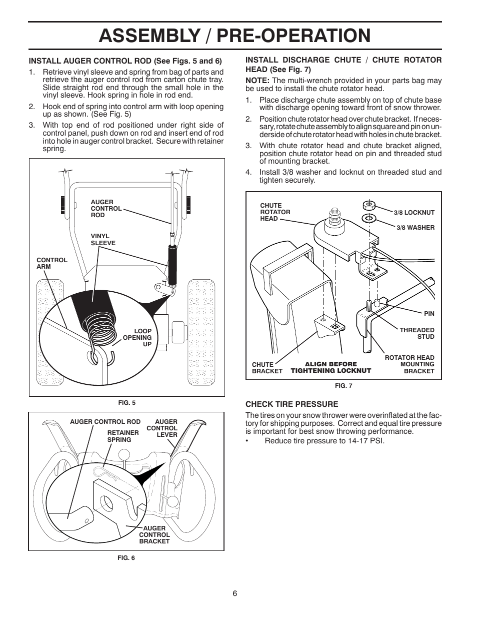 Assembly / pre-operation | Poulan XT 96192004501 User Manual | Page 6 / 40