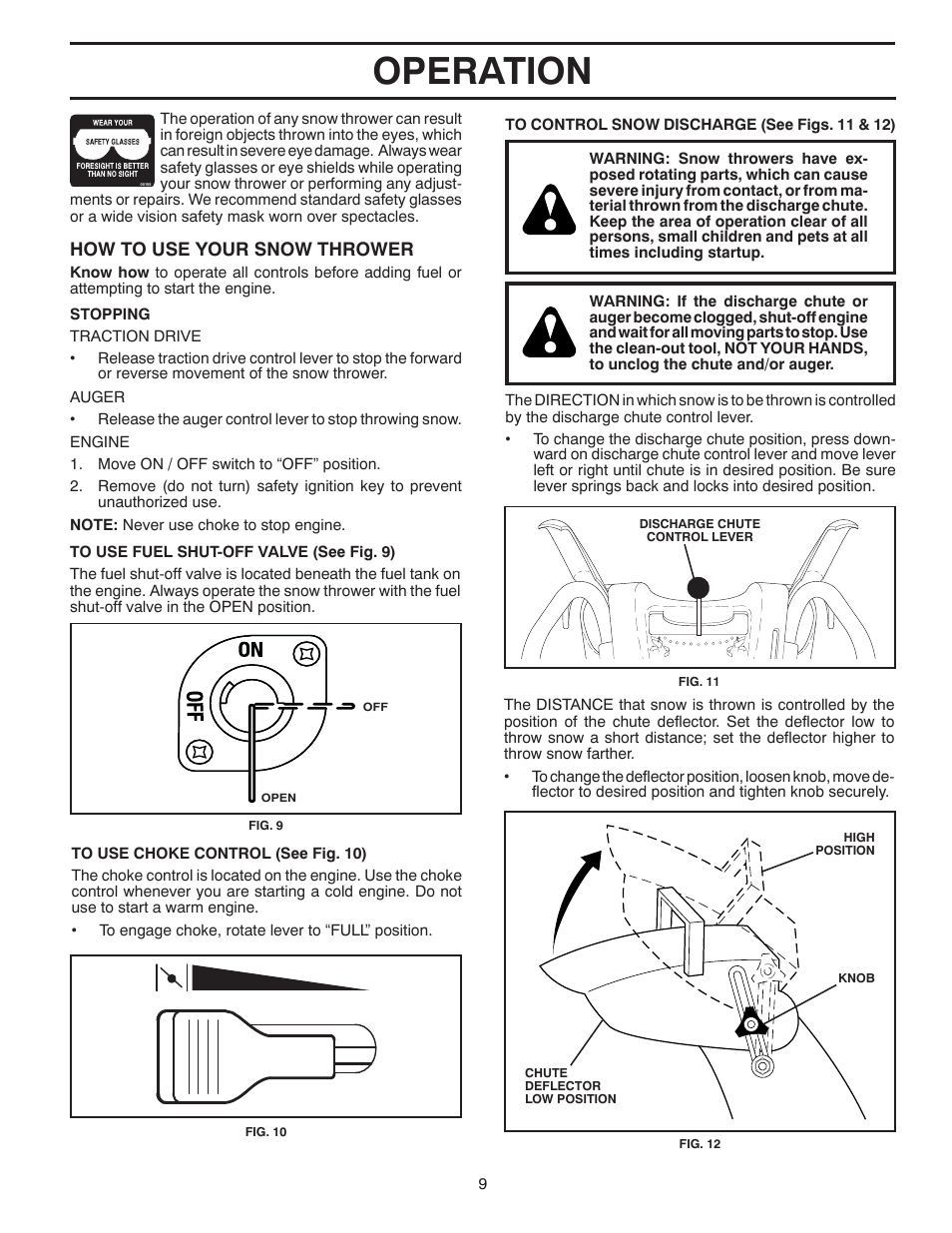 Operation, How to use your snow thrower | Poulan XT 96192004501 User Manual | Page 9 / 40