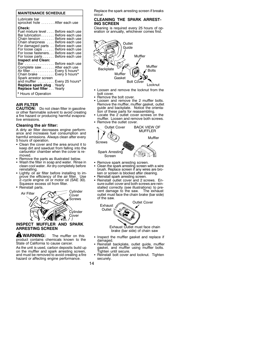 Poulan 530086596 User Manual | Page 14 / 18