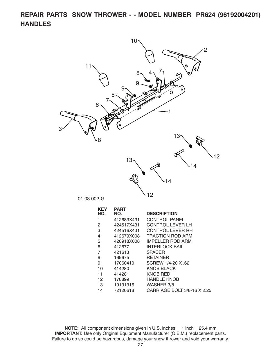 Poulan 96192004201 User Manual | Page 27 / 40