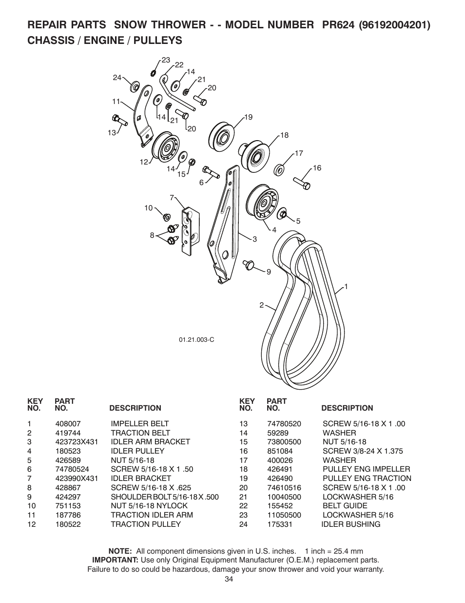 Poulan 96192004201 User Manual | Page 34 / 40