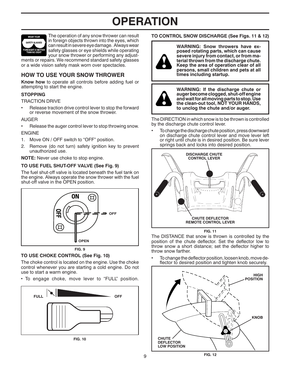 Operation, How to use your snow thrower | Poulan 96192004201 User Manual | Page 9 / 40