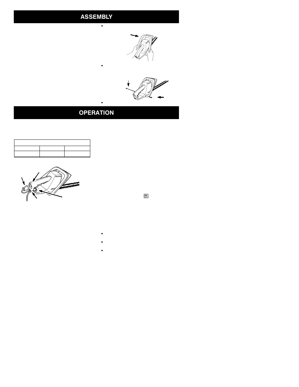 Assembly, Operation | Poulan HT14 User Manual | Page 4 / 6