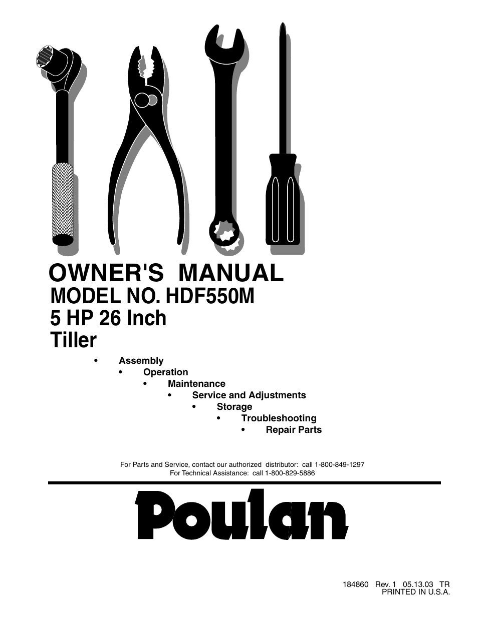 Poulan 184860 User Manual | 24 pages