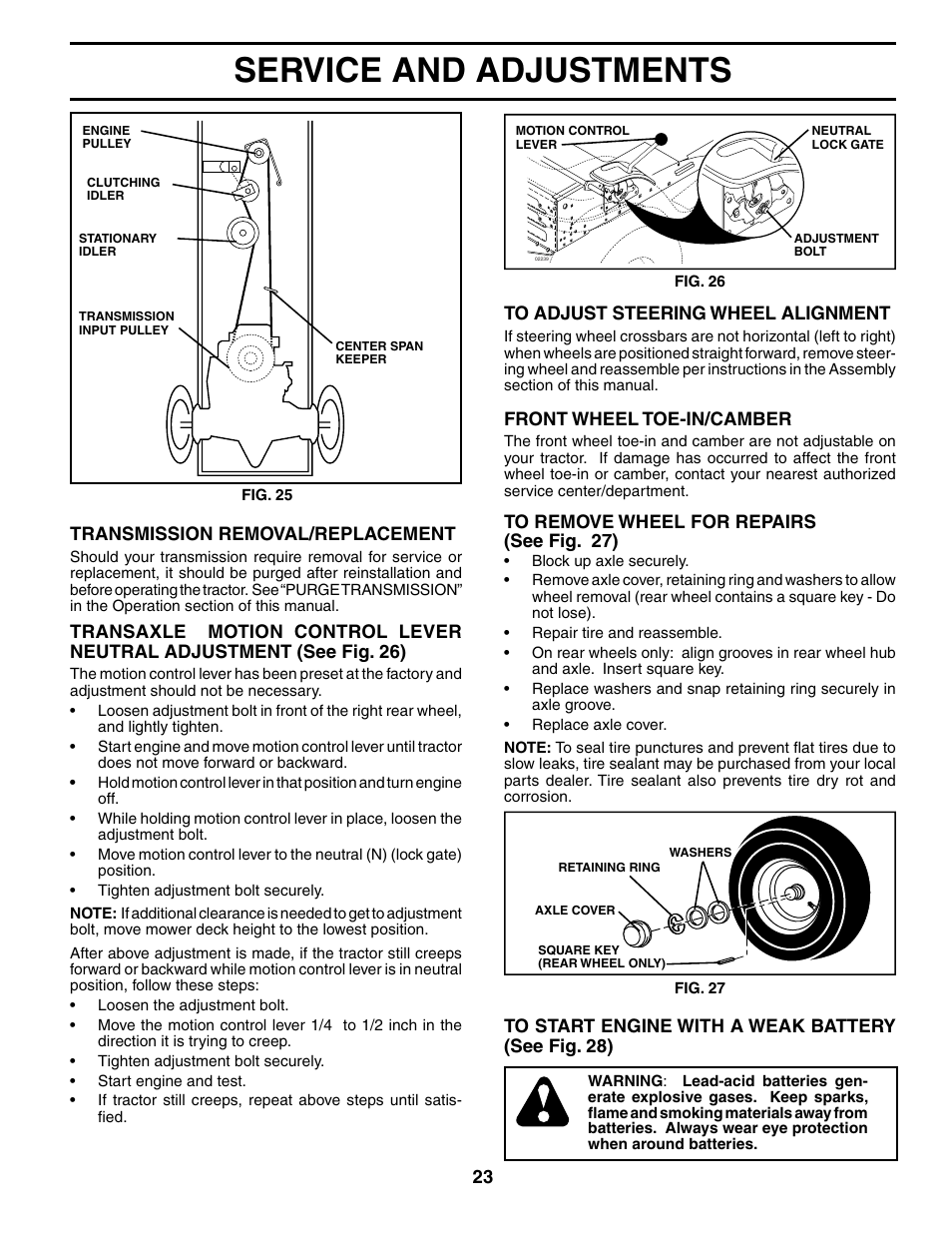 Service and adjustments | Poulan 187080 User Manual | Page 23 / 48