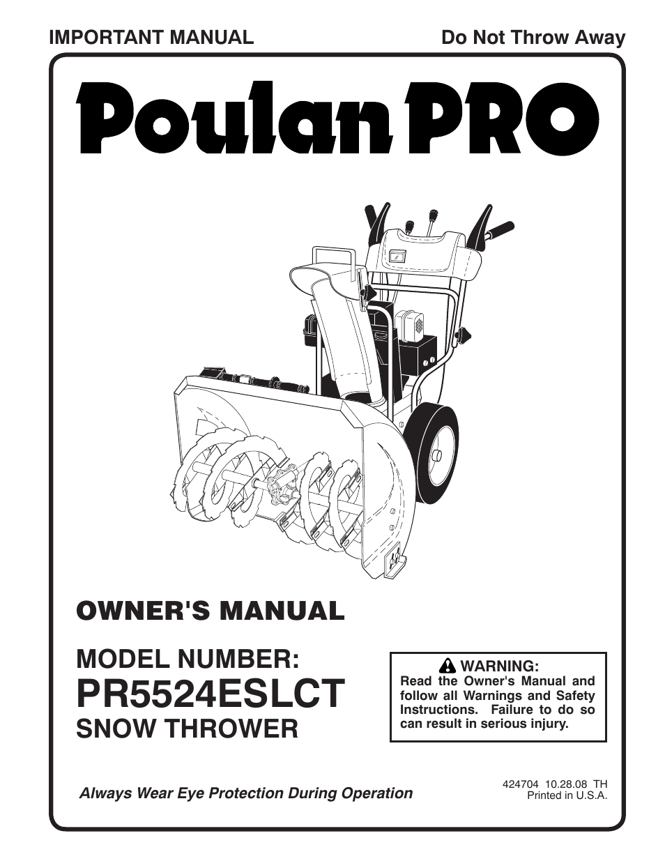 Poulan 424704 User Manual | 40 pages