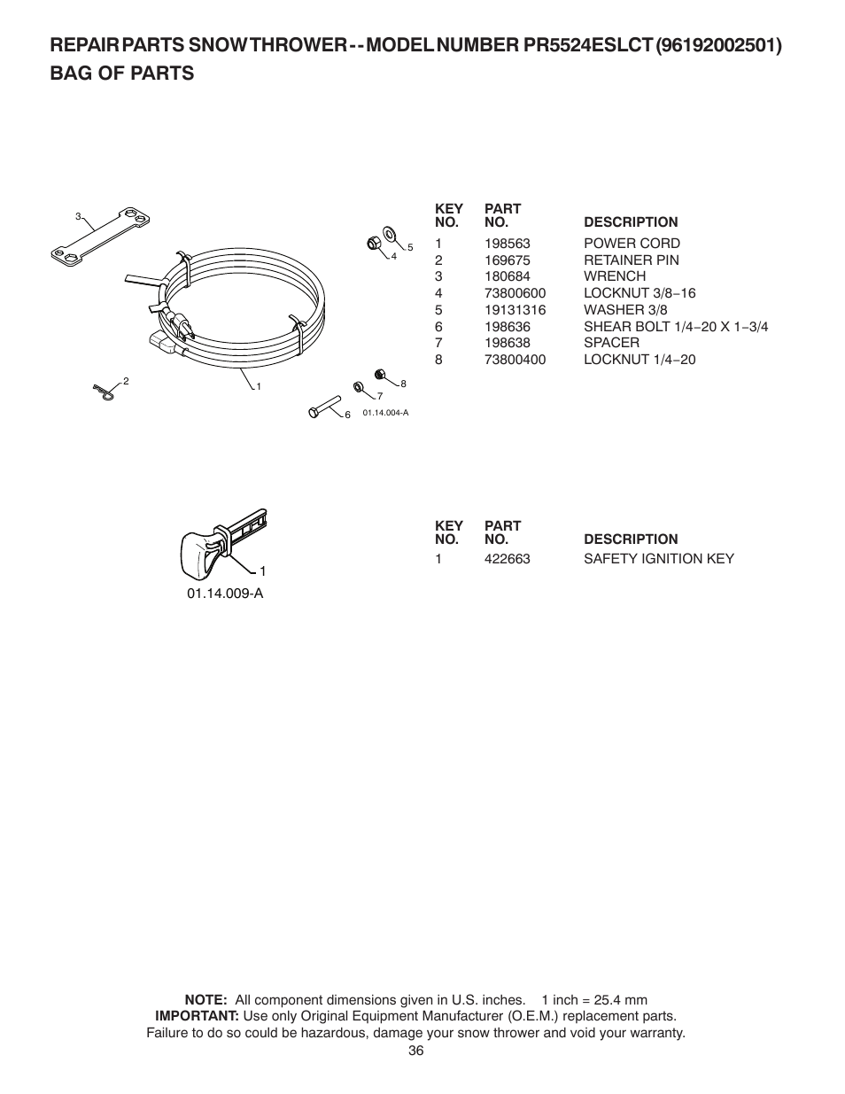 Poulan 424704 User Manual | Page 36 / 40