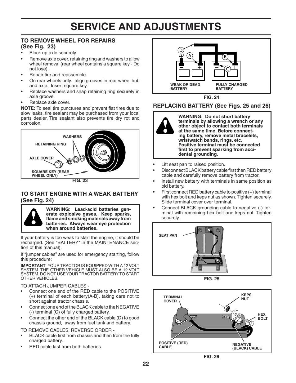 Service and adjustments | Poulan 183981 User Manual | Page 22 / 48