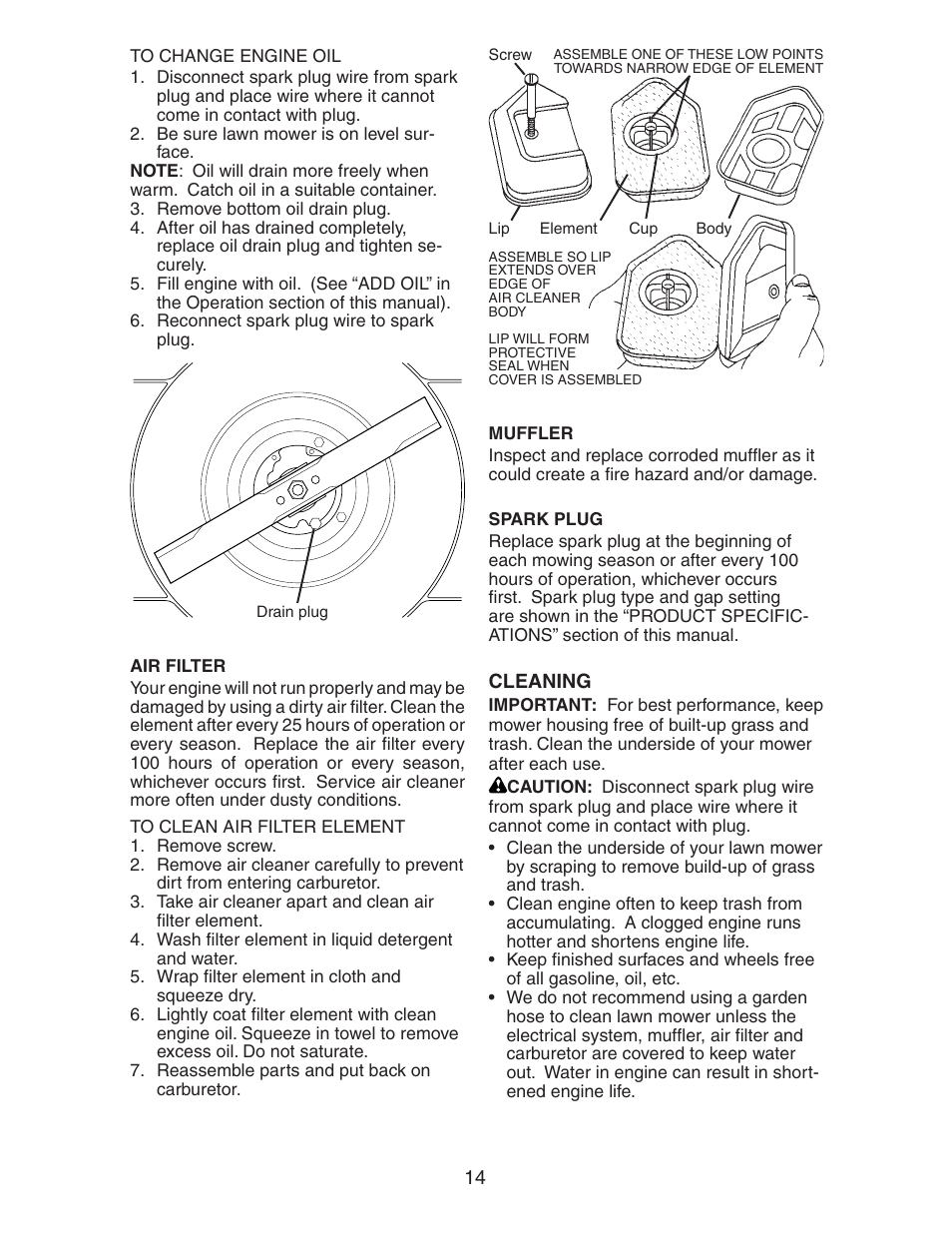 Poulan 20112X92E0 User Manual | Page 14 / 18