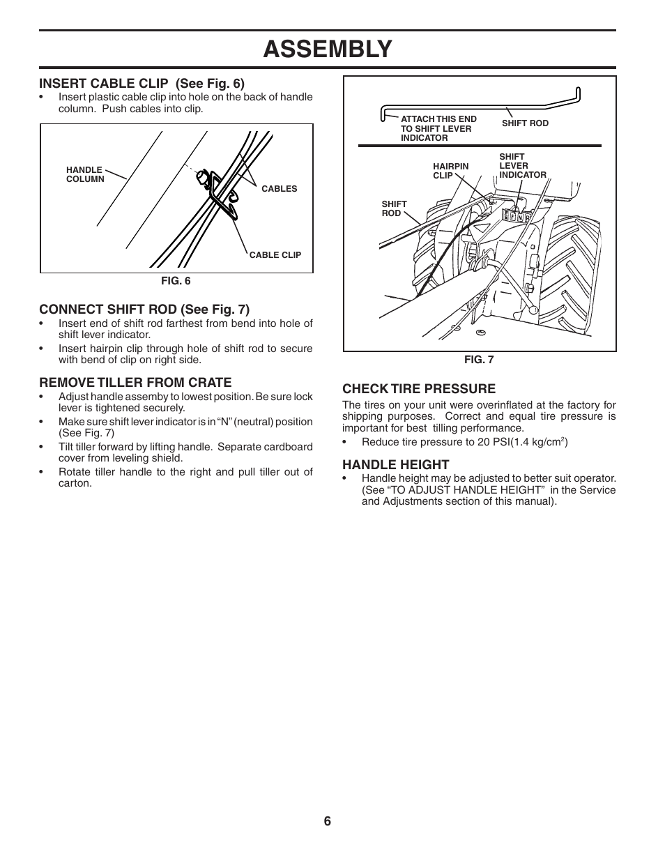 Assembly | Poulan 403701 User Manual | Page 6 / 28