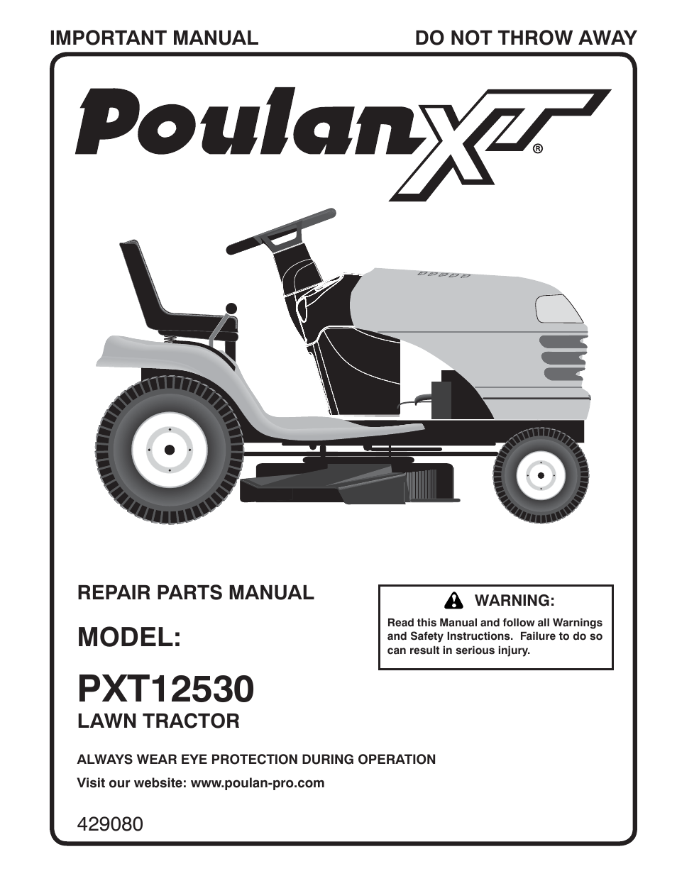Poulan XT 96046000800 User Manual | 20 pages