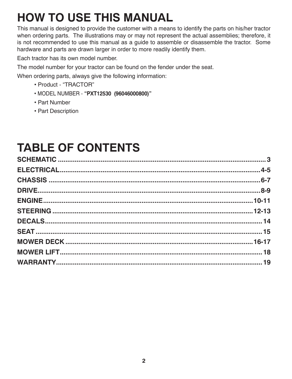 Poulan XT 96046000800 User Manual | Page 2 / 20