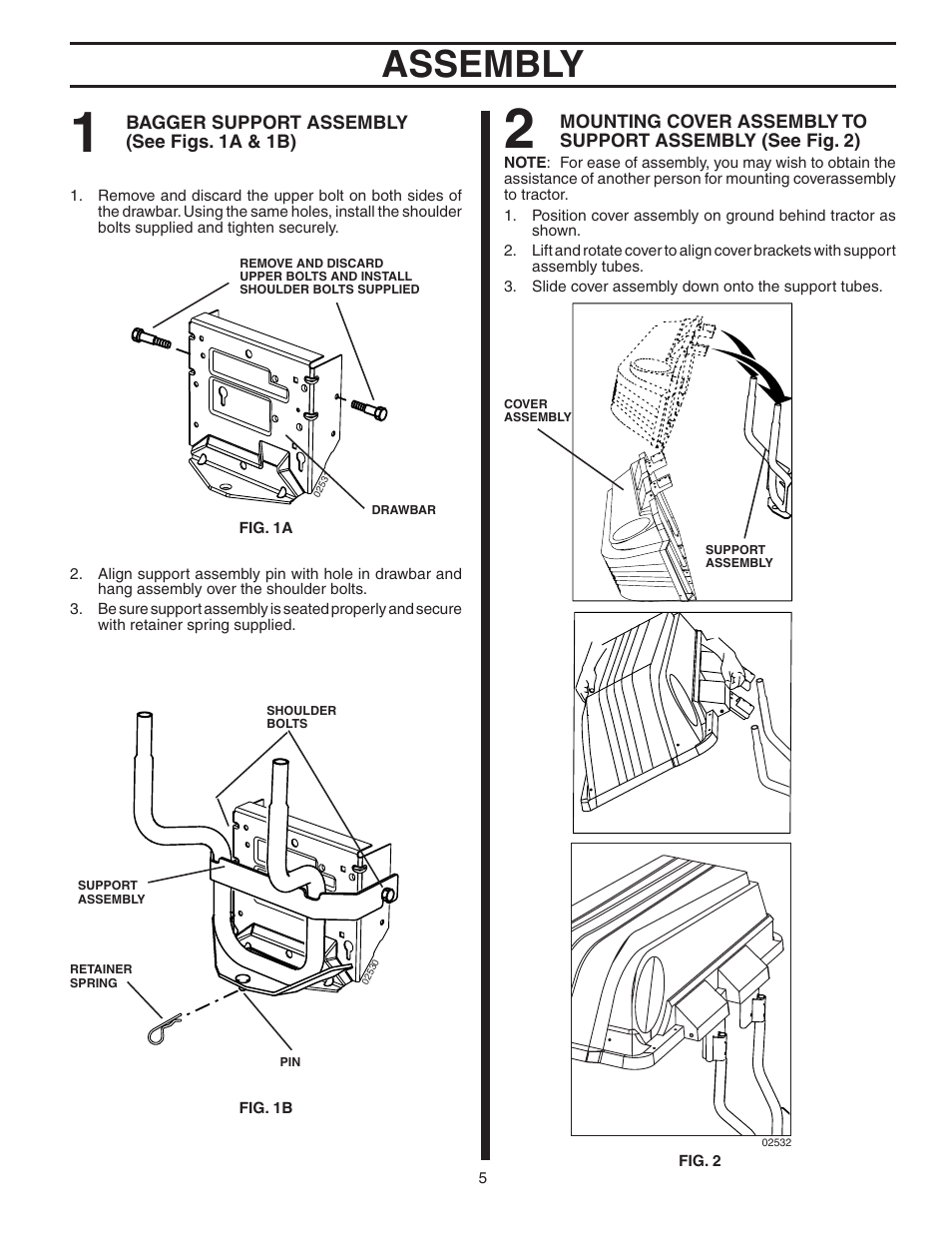 Assembly | Poulan 964 77 62-00 User Manual | Page 5 / 11