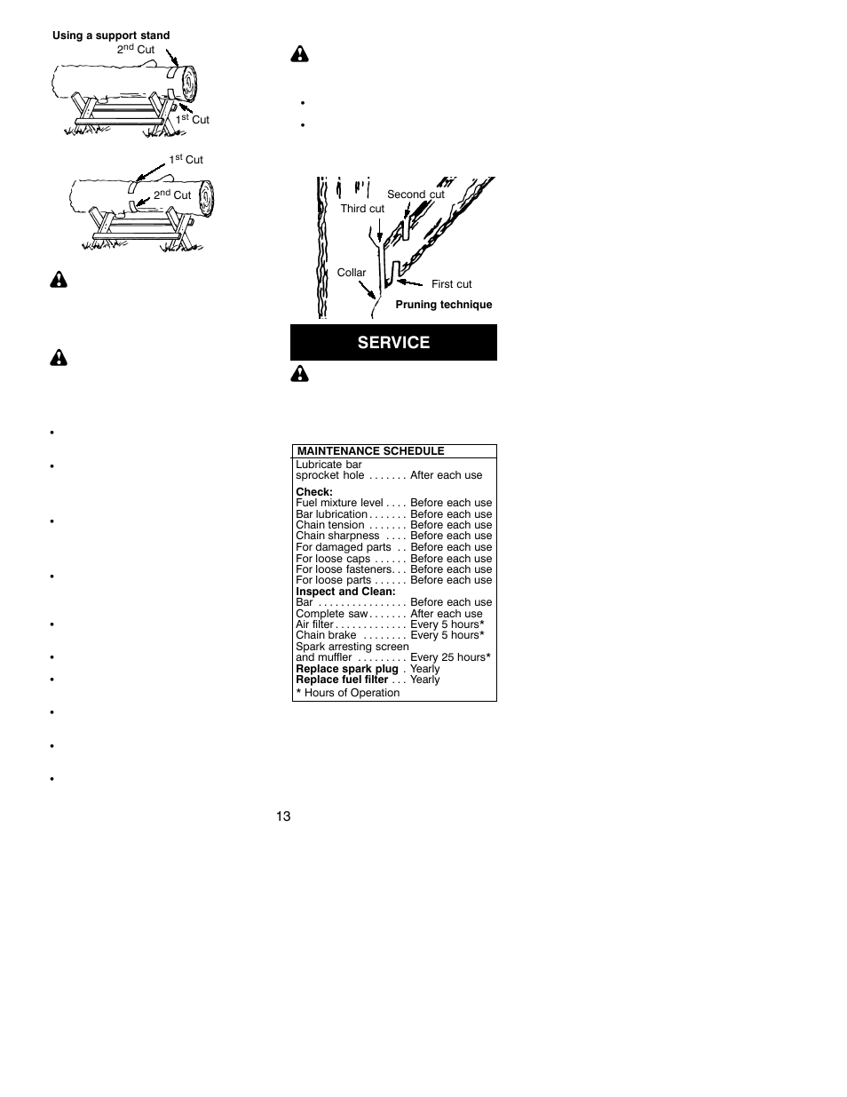 Service | Poulan 530163243 User Manual | Page 13 / 17
