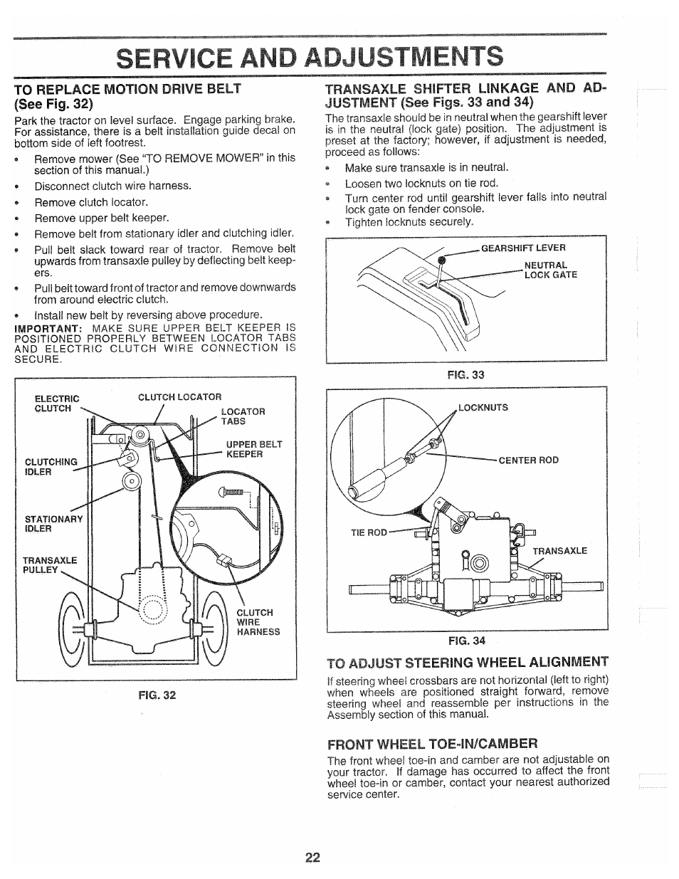 Service and adjustments | Poulan 139700 User Manual | Page 22 / 48