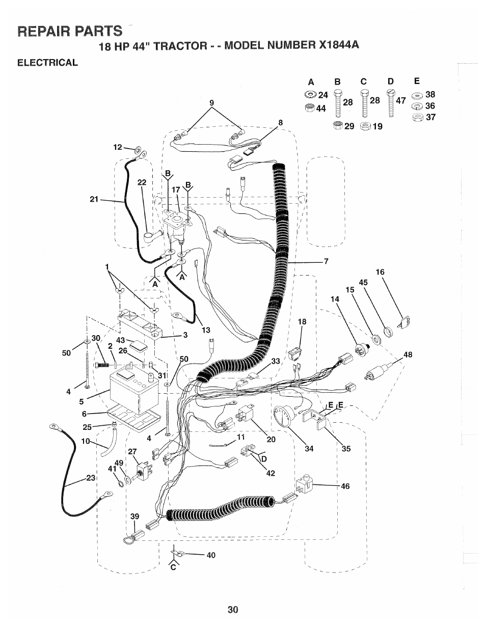 Repair parts | Poulan 139700 User Manual | Page 30 / 48