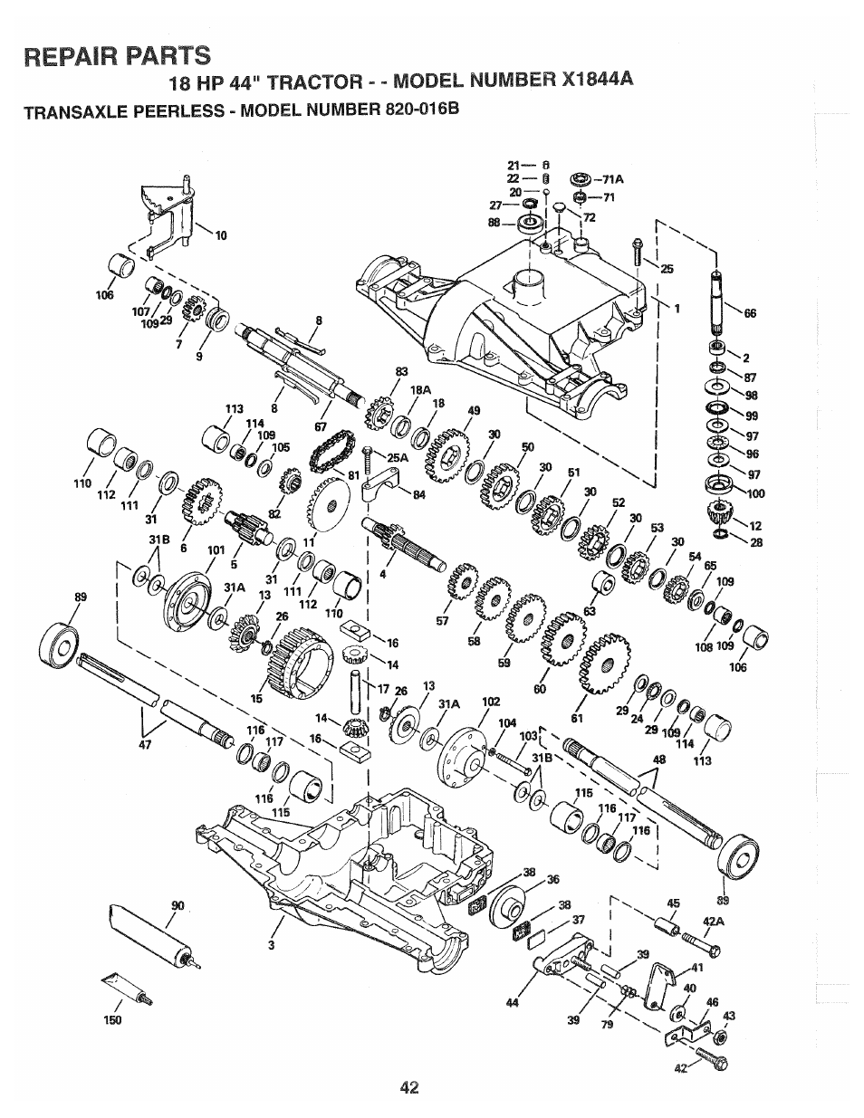 Repair parts | Poulan 139700 User Manual | Page 42 / 48