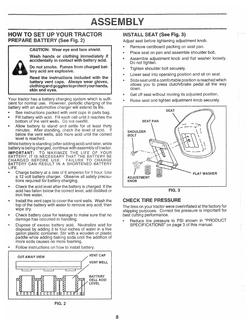 How to set up your tractor, Assembly, Set up your tractor | How to | Poulan 139700 User Manual | Page 8 / 48