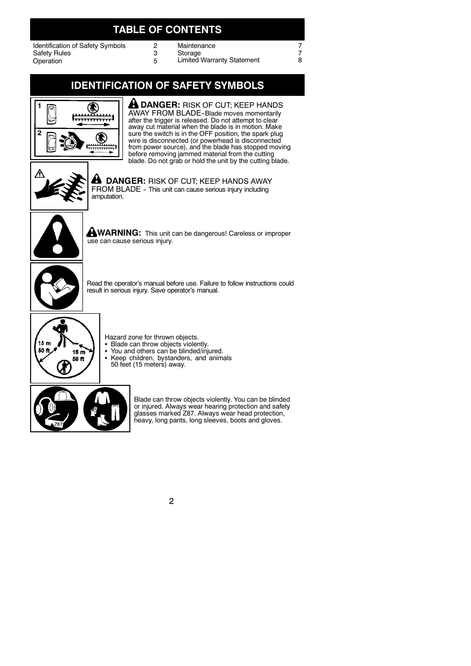 Poulan PP6000H User Manual | Page 2 / 8