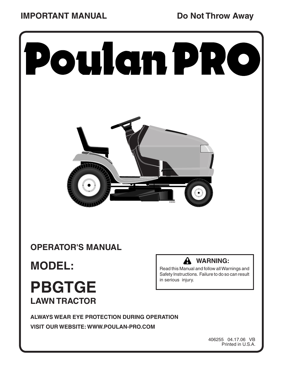 Poulan 406255 User Manual | 32 pages