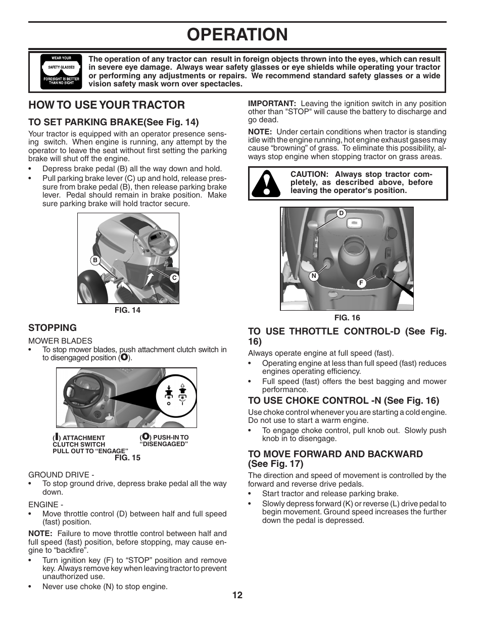 Operation, How to use your trac tor | Poulan 406255 User Manual | Page 12 / 32