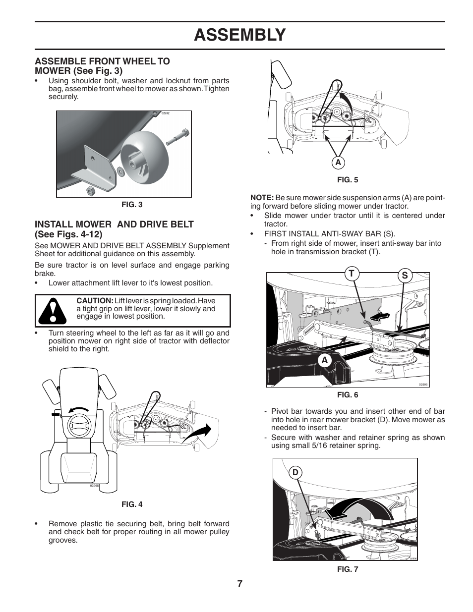 Assembly | Poulan 406255 User Manual | Page 7 / 32