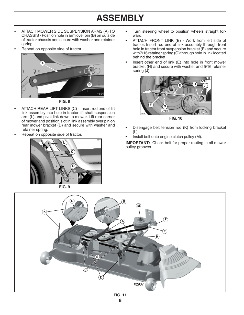 Assembly | Poulan 406255 User Manual | Page 8 / 32