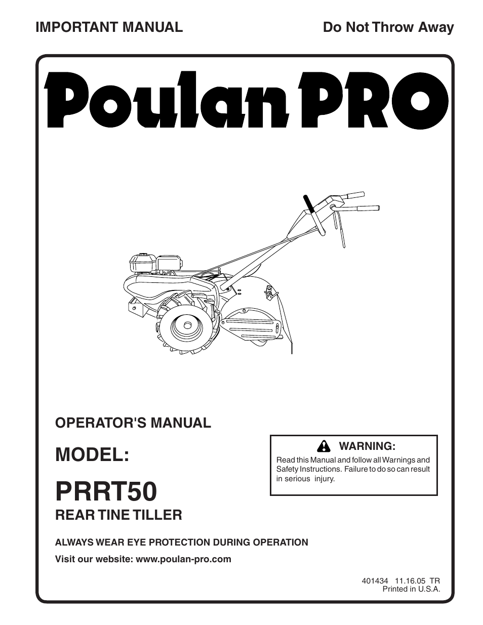 Poulan PRRT50 User Manual | 22 pages