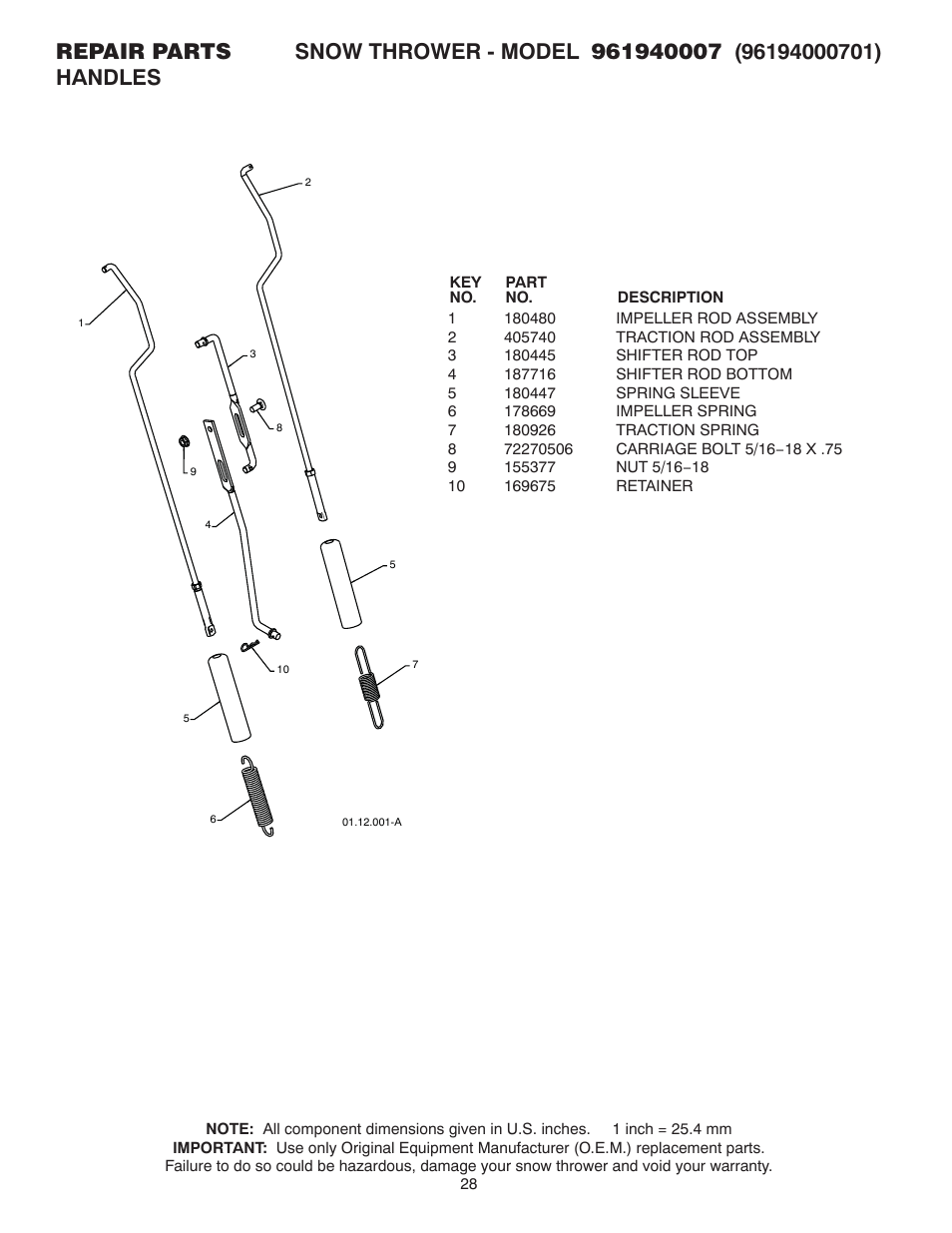 Poulan 961940007 User Manual | Page 28 / 40