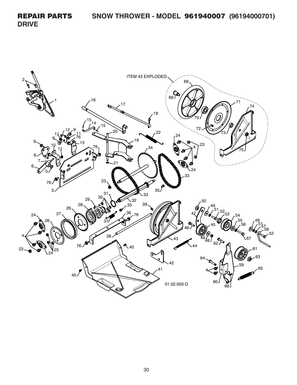 Poulan 961940007 User Manual | Page 30 / 40