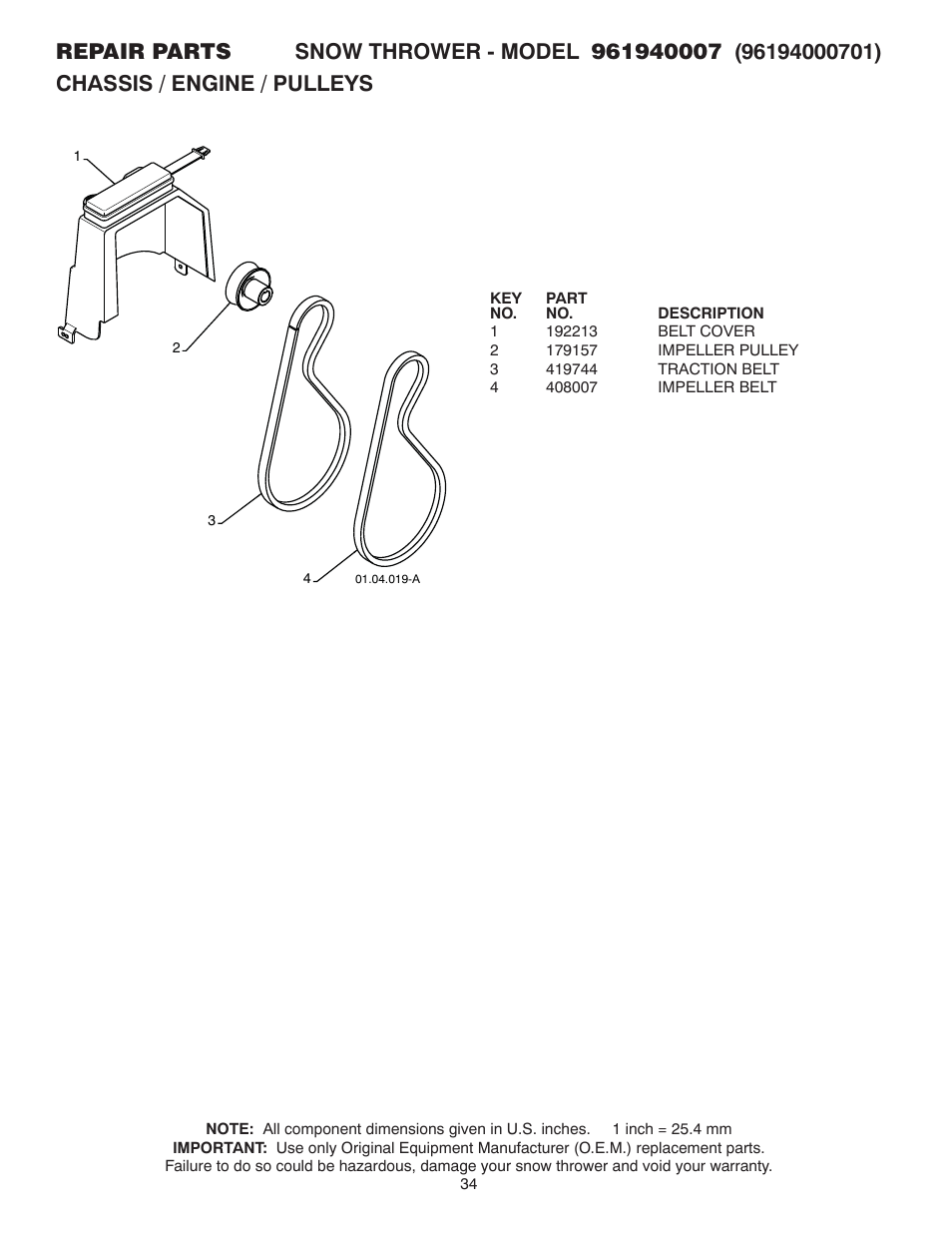 Poulan 961940007 User Manual | Page 34 / 40