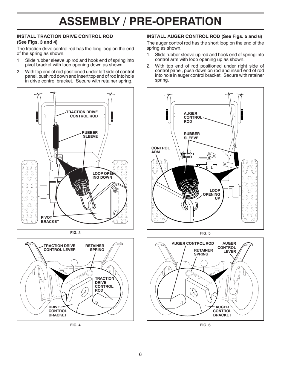 Assembly / pre-operation | Poulan 961940007 User Manual | Page 6 / 40
