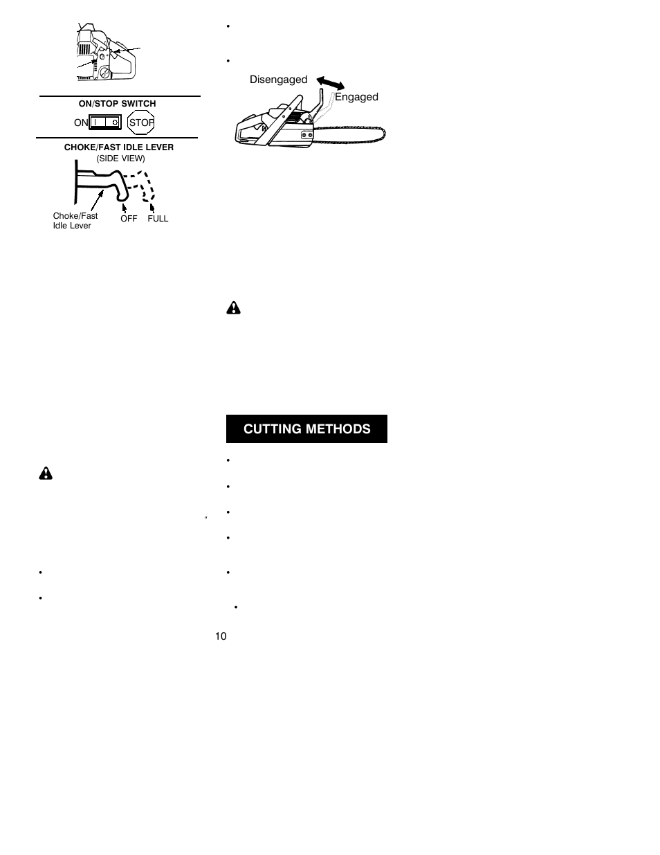 Cutting methods | Poulan 530163654 User Manual | Page 10 / 18