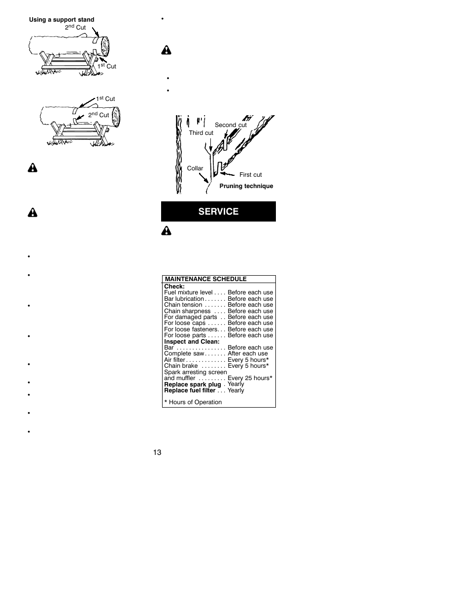 Service | Poulan 530163654 User Manual | Page 13 / 18