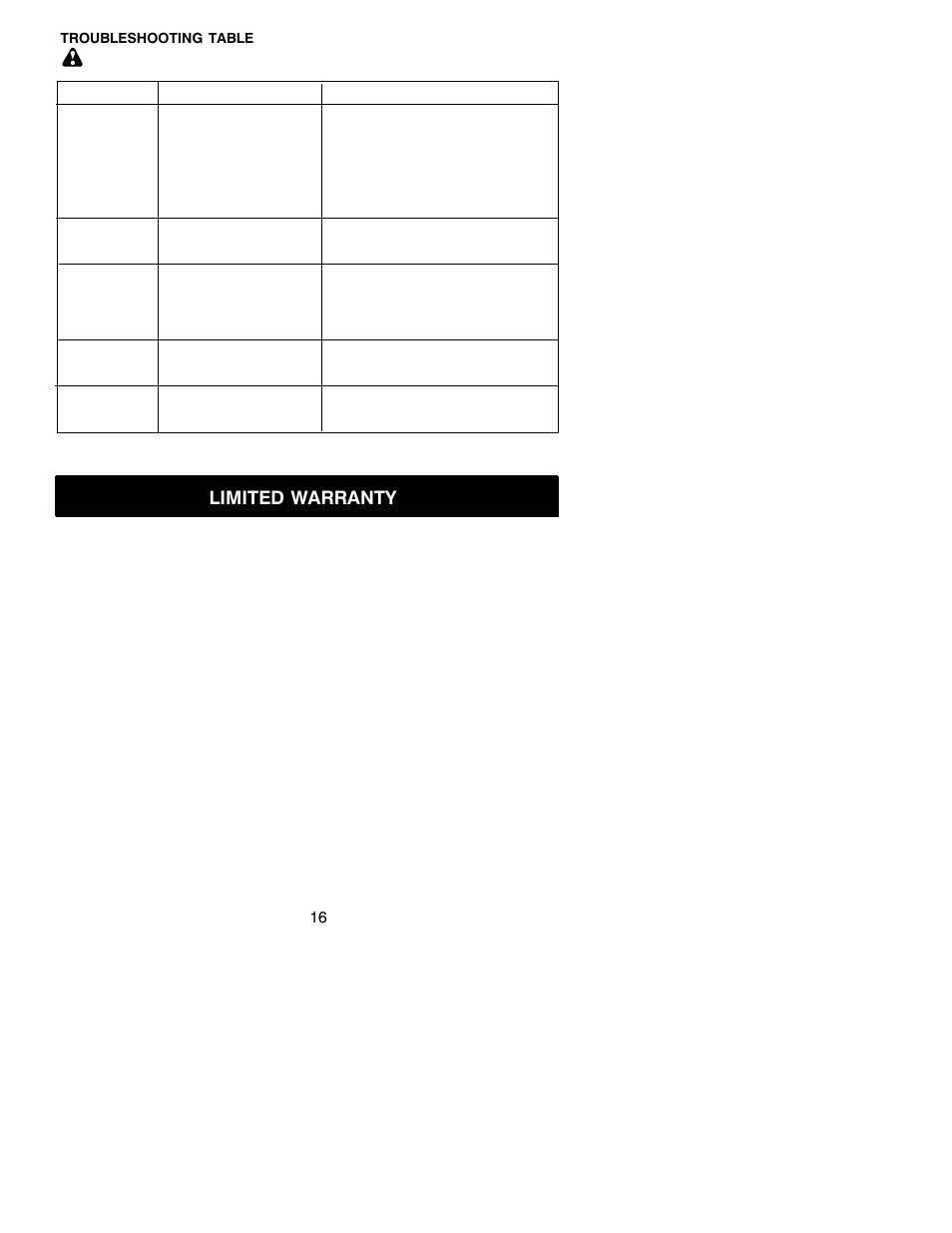 Limited warranty | Poulan 530163654 User Manual | Page 16 / 18