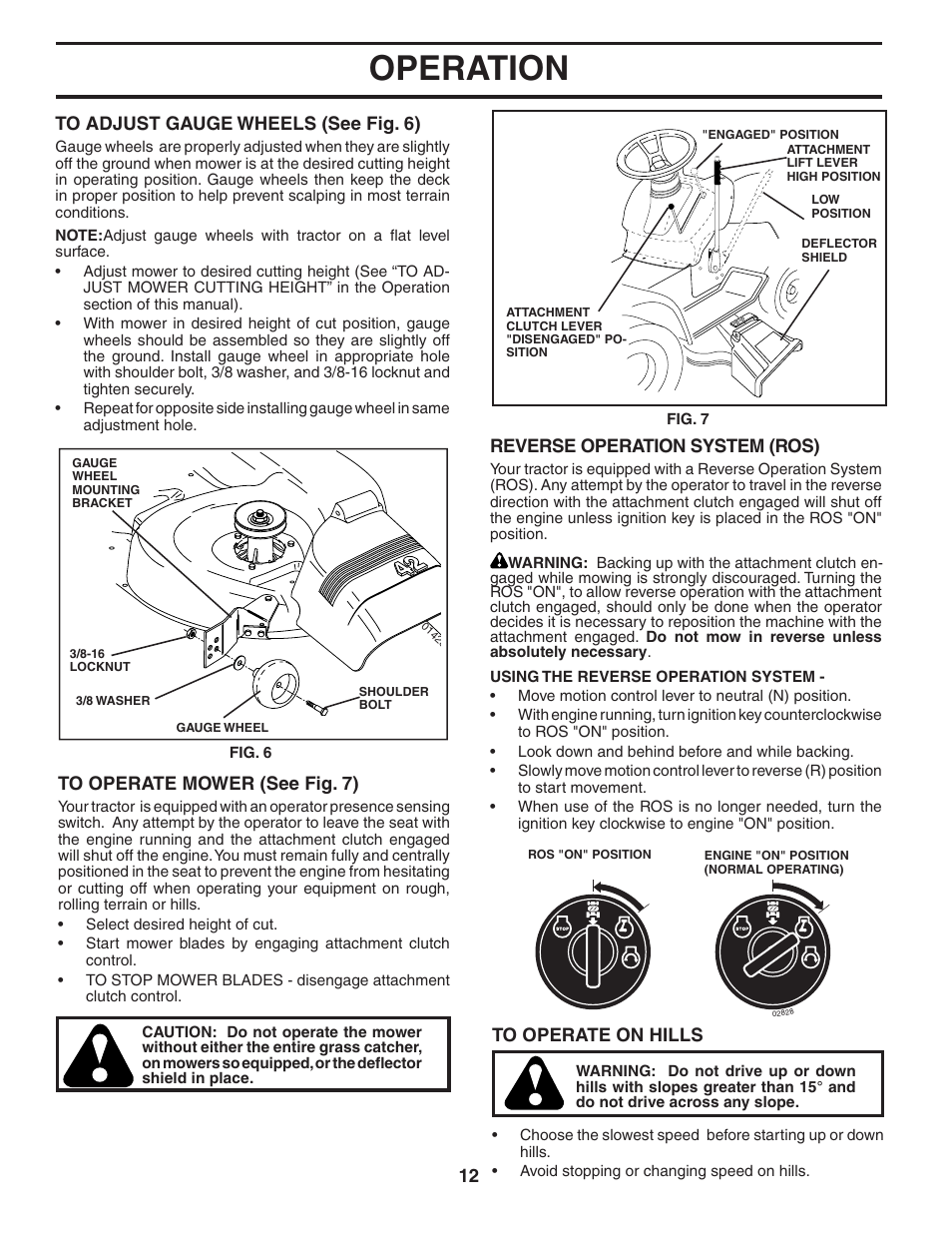 Operation | Poulan 405385 User Manual | Page 12 / 30