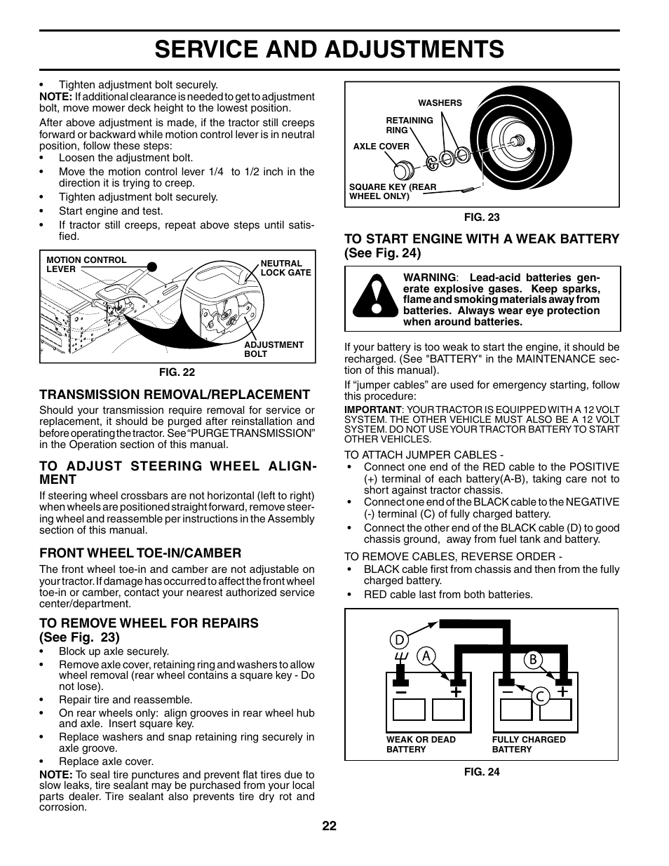 Service and adjustments | Poulan 197418 User Manual | Page 22 / 30