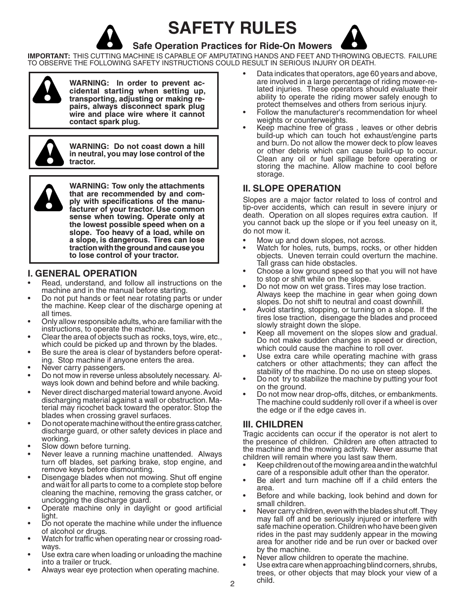 Safety rules | Poulan 96072001000 User Manual | Page 2 / 11