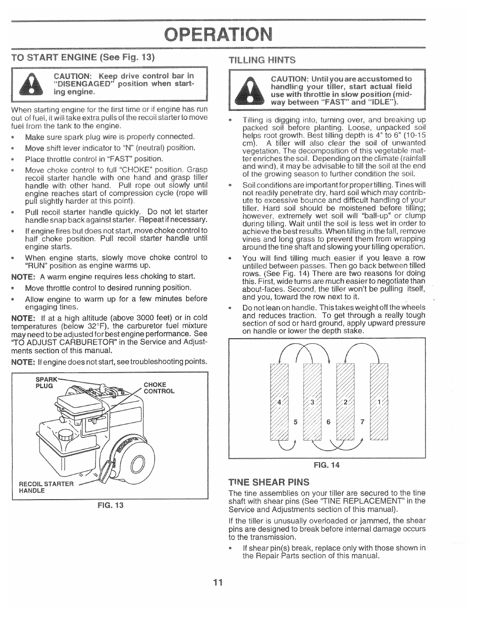 Operation | Poulan CHDR500C User Manual | Page 11 / 28