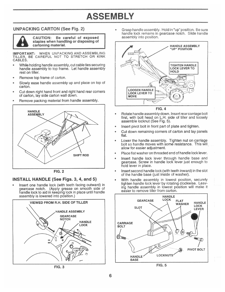 Assembly | Poulan CHDR500C User Manual | Page 6 / 28