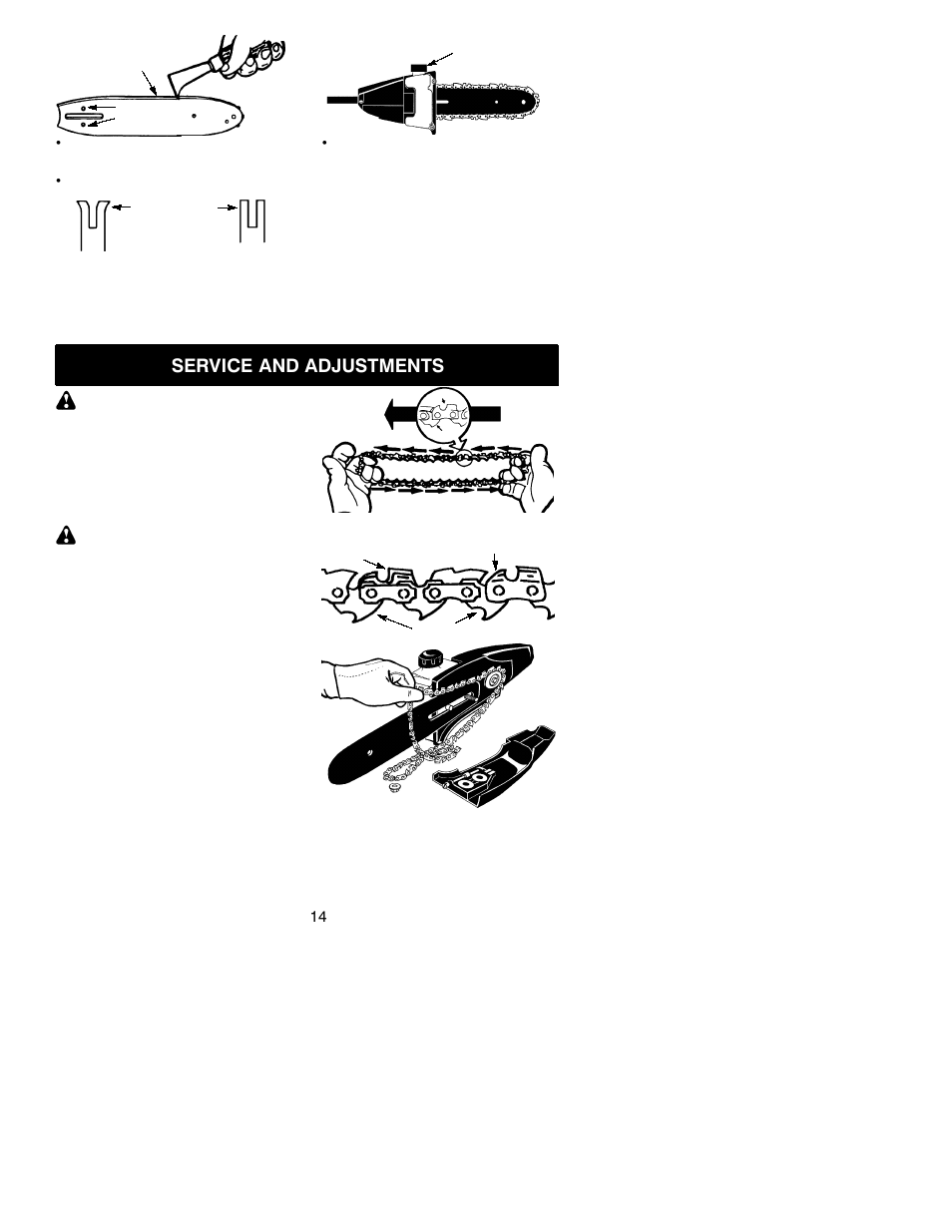 Service and adjustments | Poulan 530163323 User Manual | Page 14 / 18