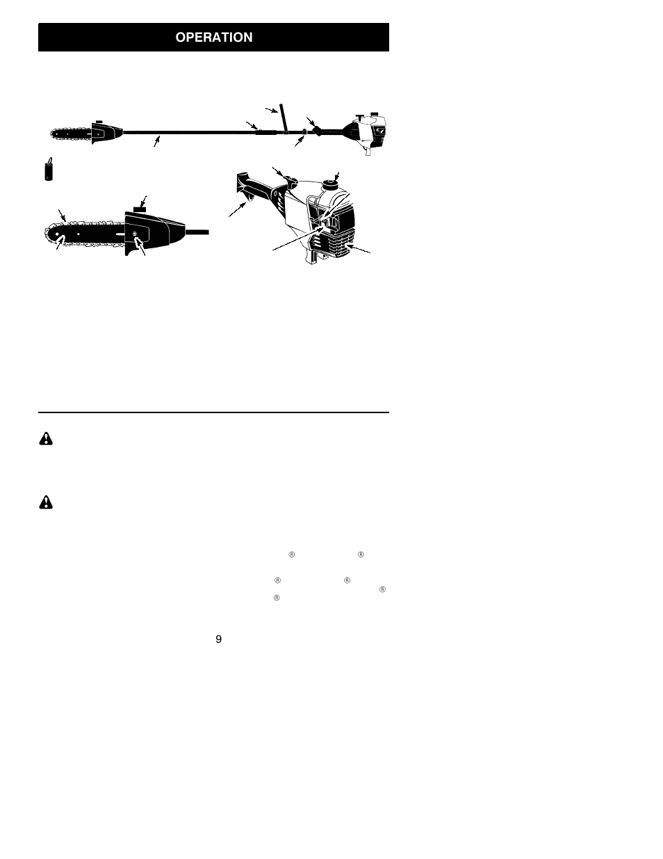 Operation | Poulan 530163323 User Manual | Page 9 / 18