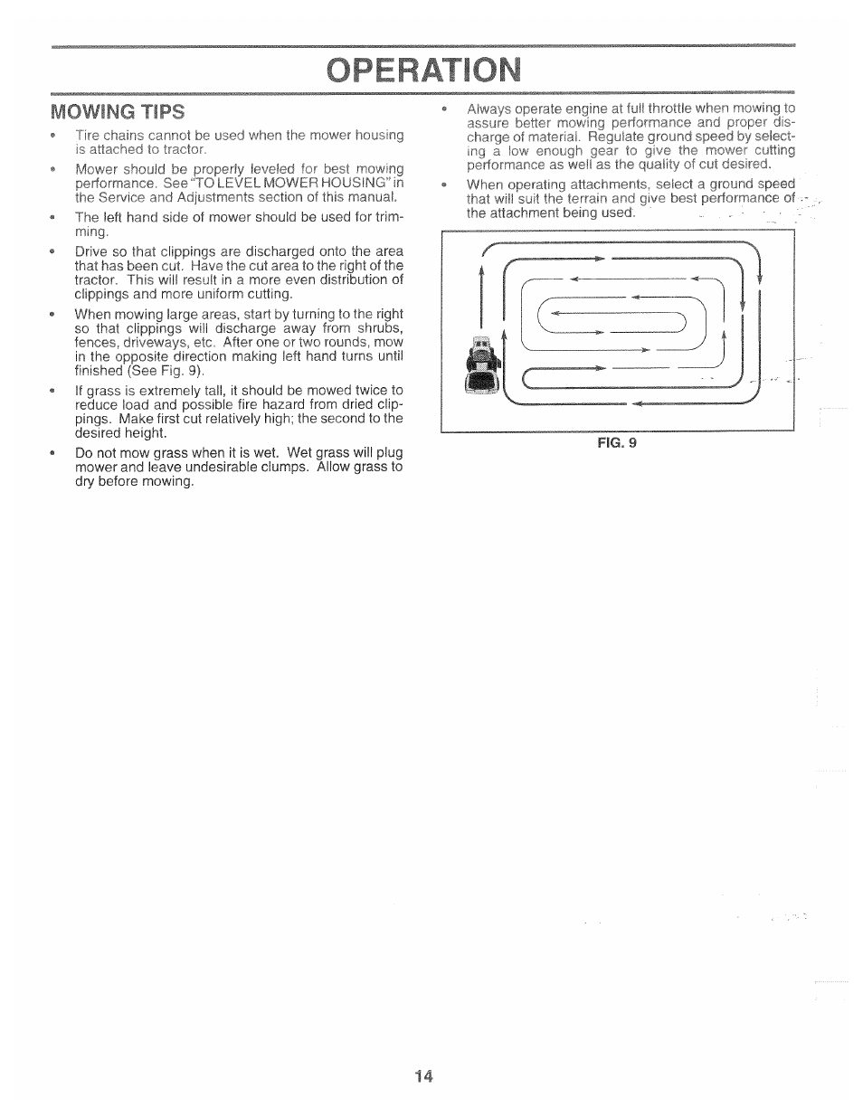 Mowing tips | Poulan 166120 User Manual | Page 14 / 46