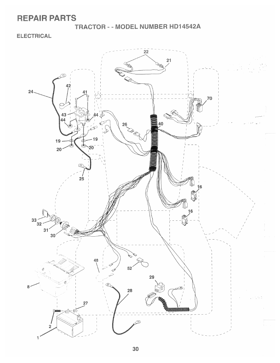 Repair parts | Poulan 166120 User Manual | Page 30 / 46