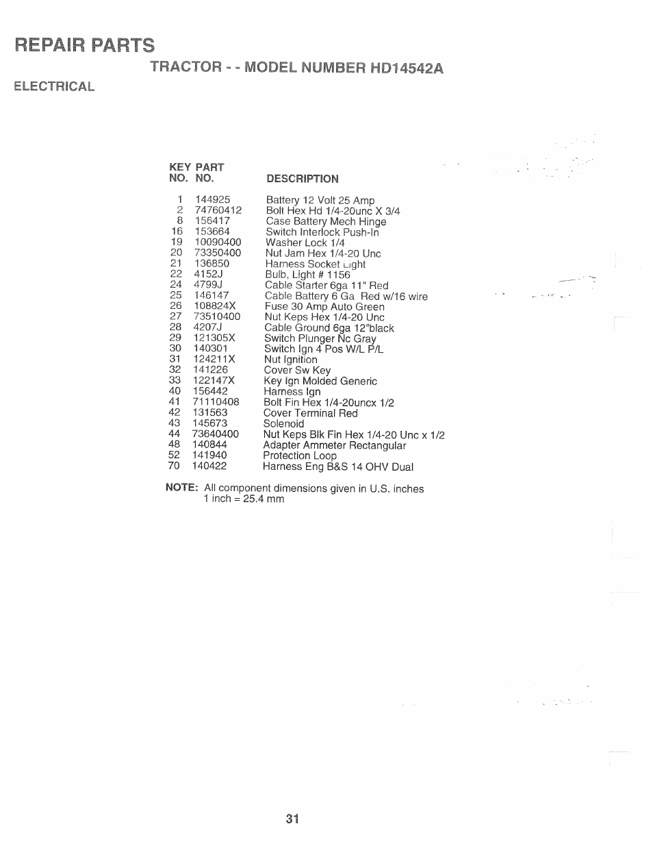 Repair parts, Uhaa^ hla | Poulan 166120 User Manual | Page 31 / 46