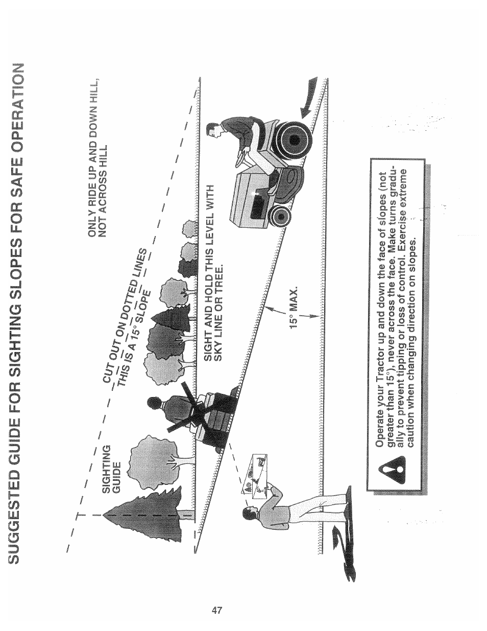 Suuutsted guide for sighting slopes for safe ope | Poulan 166120 User Manual | Page 45 / 46