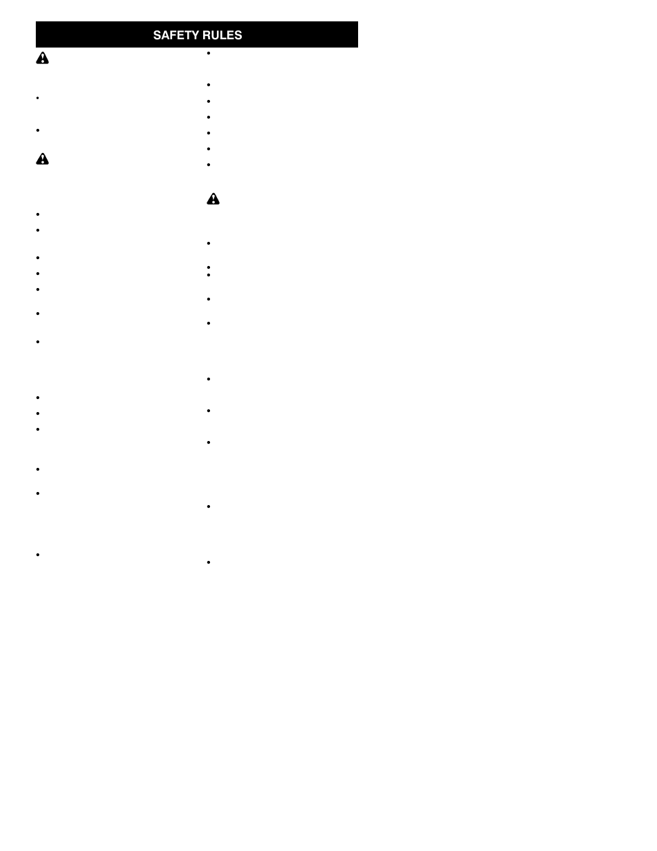 Safety rules, Warning | Poulan 530164583 User Manual | Page 2 / 11