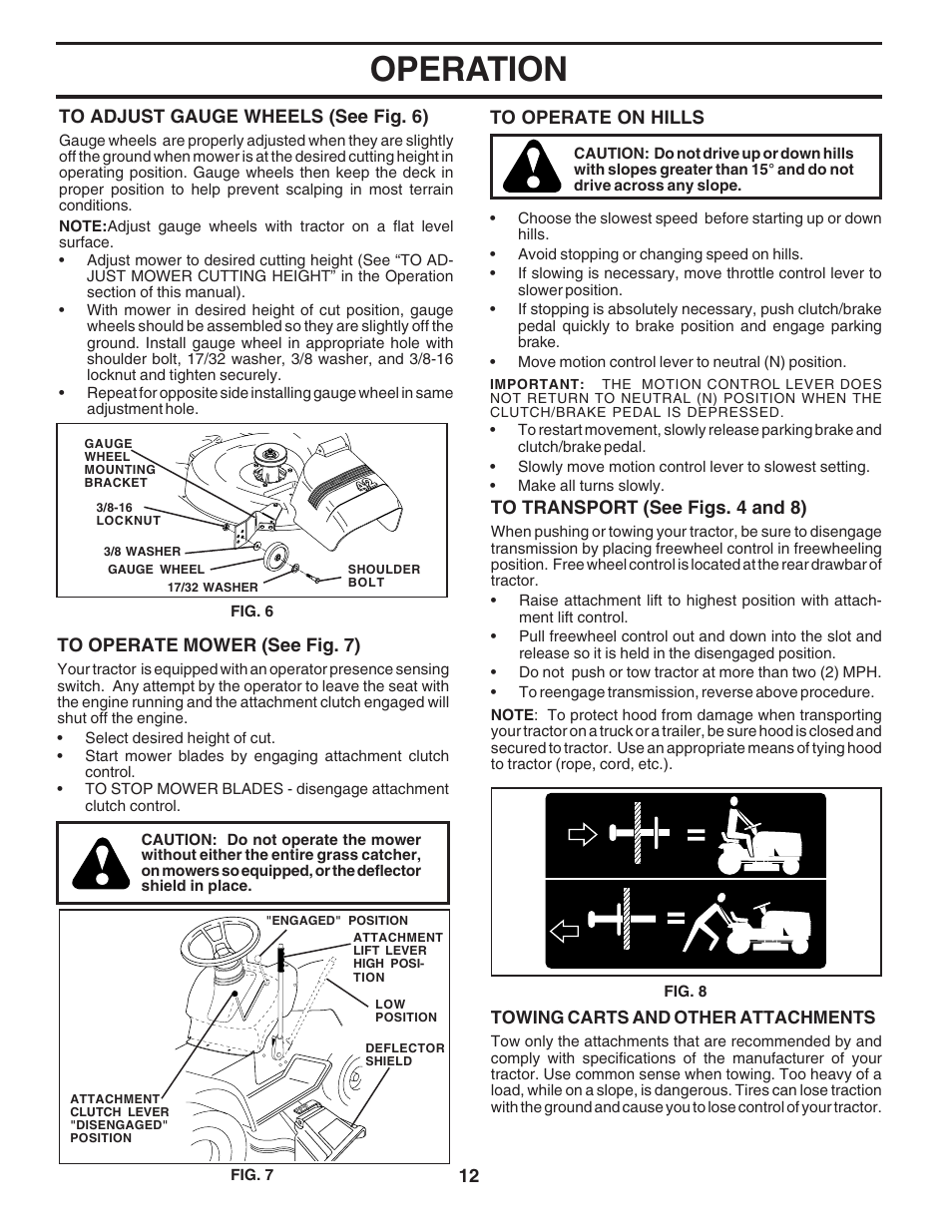 Operation | Poulan 183064 User Manual | Page 12 / 48