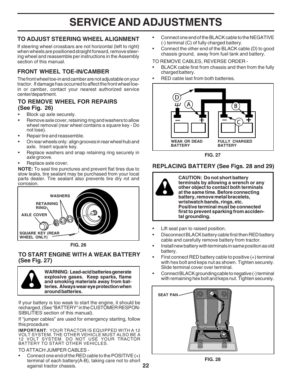 Service and adjustments | Poulan 183064 User Manual | Page 22 / 48
