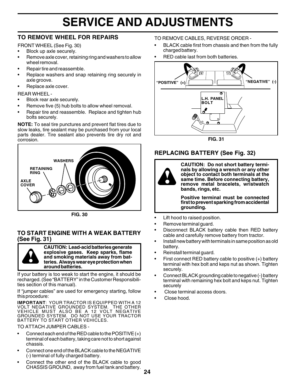 Service and adjustments | Poulan 177937 User Manual | Page 24 / 52